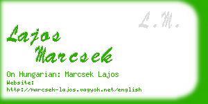 lajos marcsek business card